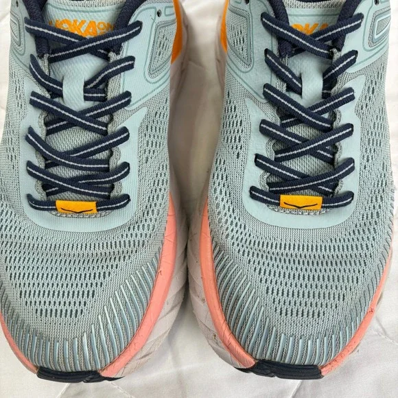 HOKA One One Bondi 7 Blue Haze Women's 8 Running Shoes Cushioned - Wear Noted - Picture 12 of 16